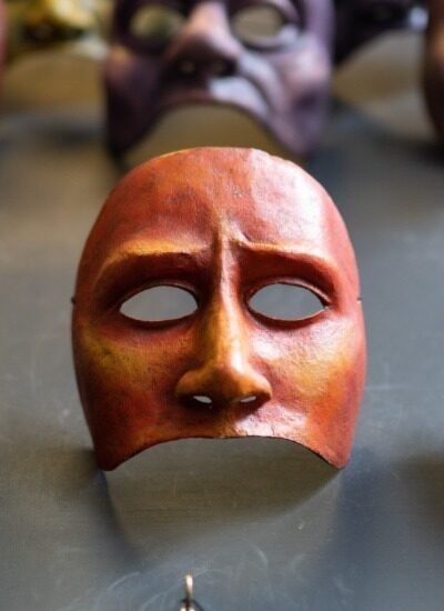 Close up of mask