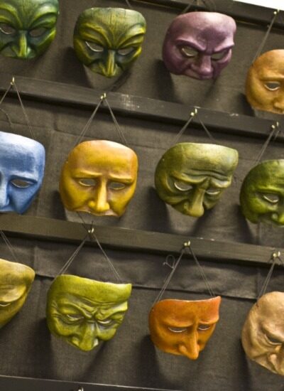 Close up of masks