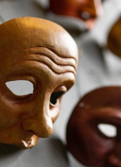 Close up of masks